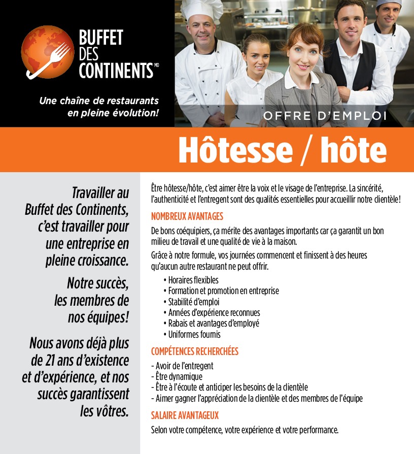 Hôtesse / hôte